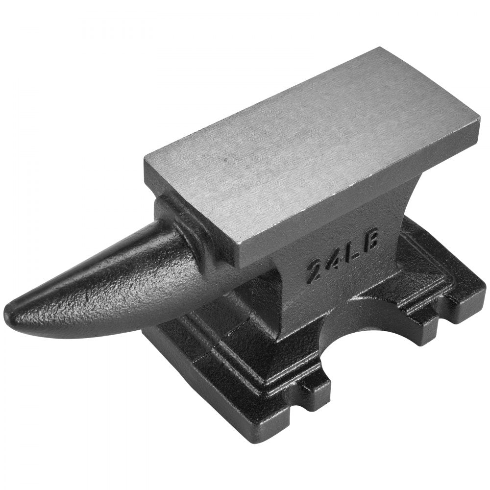 VEVOR Cast Iron Anvil, 25 Lbs(11kg) Single Horn Anvil with 6.8 x 3.5 inch Countertop and Stable Base, High Hardness Rugged Round Horn Anvil Blacksmith, for Bending, Shaping