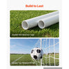 VEVOR Soccer Goal 12 x 6 FT Soccer Goal for Backyard with Iron Frame PE Net, Portable & Durable Set, High-Strength Net, Ground Stakes, Straps, for Youth & Adults Outdoor Backyard Practice Training
