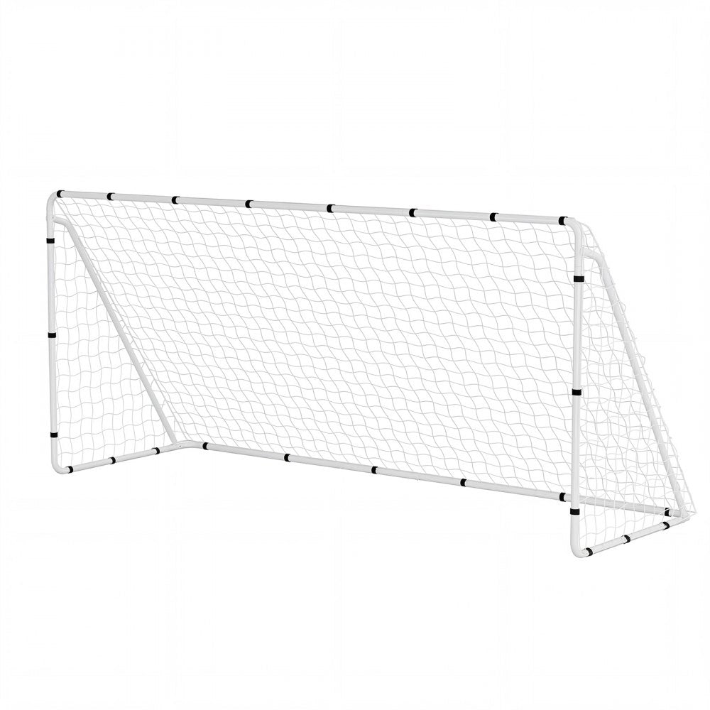 VEVOR Soccer Goal 12 x 6 FT Soccer Goal for Backyard with Iron Frame PE Net, Portable & Durable Set, High-Strength Net, Ground Stakes, Straps, for Youth & Adults Outdoor Backyard Practice Training