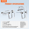 VEVOR Ladder Stabilizer, 2 in 1 Extension Wall Ladder Standoff Hook, Roof Ridge Ladder Accessories Both Horizontally and Vertically, Heavy-duty Steel Rubber Grip T-Bar, Quick Access to Steep Roofs
