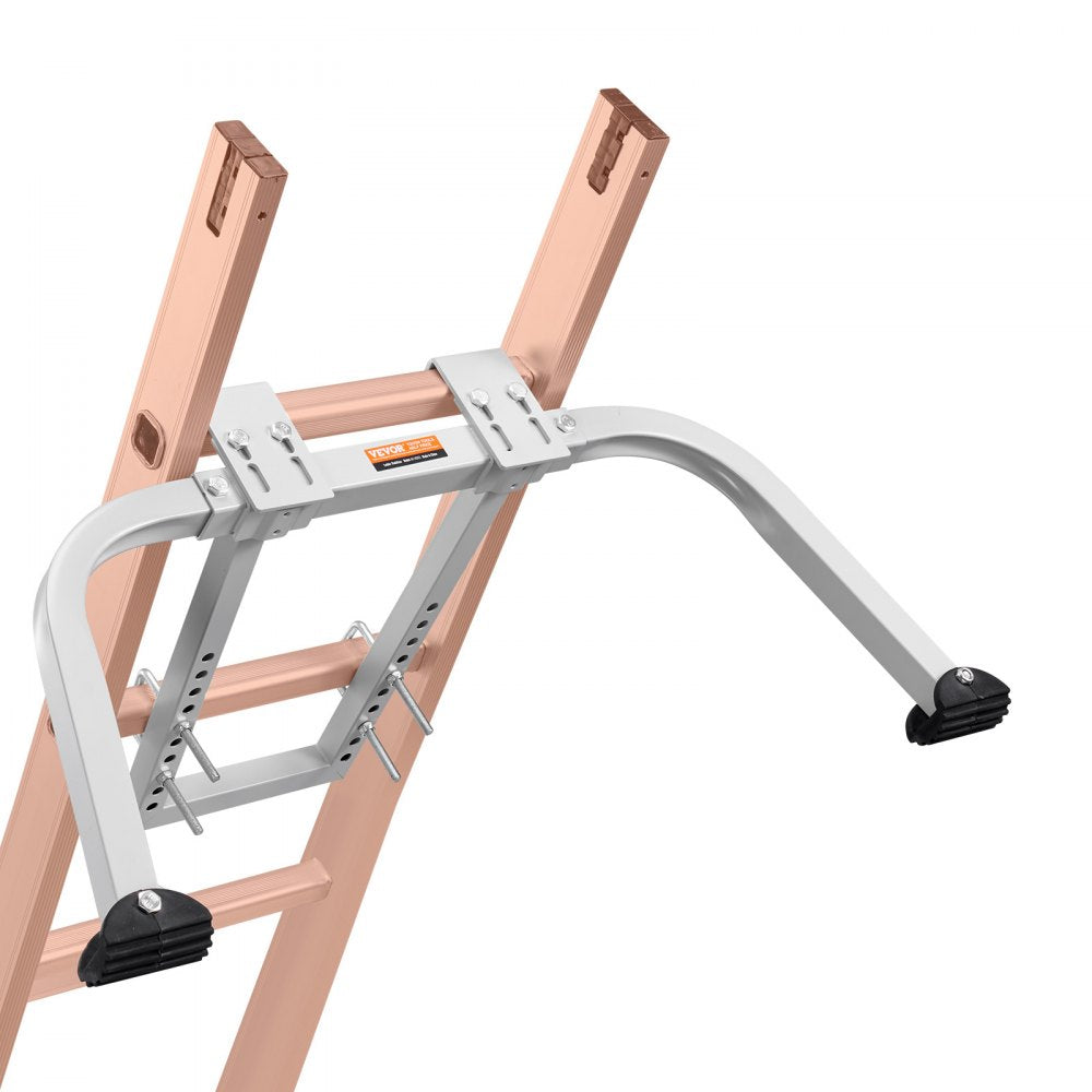 VEVOR Ladder Stabilizer, Heavy Duty Steel Ladder Roof Hook, Ladder Stabilizer with Wing Span/Wall Extension Accessory, Stable Ladder Standoff Arms for Roof Gutter with Anti-Slip Rubber Feet