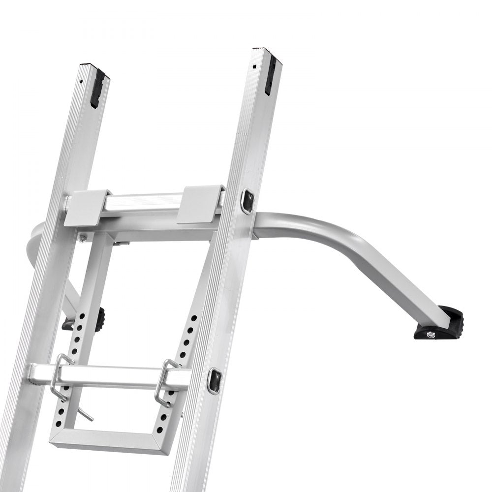 VEVOR Ladder Stabilizer, Heavy Duty Steel Ladder Roof Hook, Ladder Stabilizer with Wing Span/Wall Extension Accessory, Stable Ladder Standoff Arms for Roof Gutter with Anti-Slip Rubber Feet