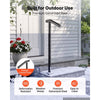 VEVOR Handrails for Outdoor Steps, 1-2 Step Stair Hand Rail Kit Single Post, Black Round Tube Stair Rails for Seniors, Concrete Steps & Porch & Deck, Heavy-Duty Galvanized Steel Railings w/ Drill Bit