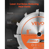 VEVOR Dado Blade Set, 8 inch Diameter, 12 Sharp Alloy Teeth, 5/8 inch Arbor, Fine Finish, Stacking Dado Blades with Chippers and Shims, Noise-Reducing Heat Vents, for Cutting Plywood, OSB, Hardwood