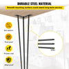 VEVOR Hairpin Table Legs 16\" Black Set of 4 Desk Legs 880lbs Load Capacity (Each 220lbs) Hairpin Desk Legs 3 Rods for Bench Desk Dining End Table Chairs Carbon Steel DIY Heavy Duty Furniture Legs