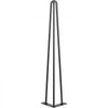VEVOR Hairpin Table Legs 18\" Black Set of 4 Desk Legs 880lbs Load Capacity (Each 220lbs) Hairpin Desk Legs 3 Rods for Bench Desk Dining End Table Chairs Carbon Steel DIY Heavy Duty Furniture Legs
