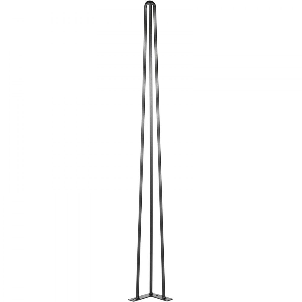 VEVOR Hairpin Table Legs 36 in Black Set of 4 Desk Legs 220 lbs Load Capacity Each Leg Hairpin Desk Legs 3 Rods for Bench Desk Dining End Table Chairs Carbon Steel DIY Heavy Duty Furniture Legs