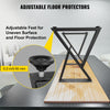 VEVOR Metal Table Legs, 28x18 inch Desk Legs, Set of 2, Heavy Duty Bench Legs, Z Shape Metal Furniture Legs, Wrought Iron Coffee Table Legs, Home DIY for Dining Table with Rubber Floor Protectors, Mat
