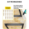 VEVOR Metal Table Legs, 28x18 inch Desk Legs, Set of 2, Heavy Duty Bench Legs, Z Shape Metal Furniture Legs, Wrought Iron Coffee Table Legs, Home DIY for Dining Table with Rubber Floor Protectors, Mat