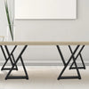 VEVOR Metal Table Legs, 28x18 inch Desk Legs, Set of 2, Heavy Duty Bench Legs, Z Shape Metal Furniture Legs, Wrought Iron Coffee Table Legs, Home DIY for Dining Table with Rubber Floor Protectors, Mat