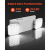 VEVOR 6 Pack Emergency Lights for Business, with Battery Backup, Commercial LED Emergency Exit Lighting Fixtures, AC 120/277V, with Two Square Head Adjustable, 90-Minute Backup, for Business, White