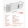 VEVOR 6 Pack Emergency Lights for Business, with Battery Backup, Commercial LED Emergency Exit Lighting Fixtures, AC 120/277V, with Two Square Head Adjustable, 90-Minute Backup, for Business, White
