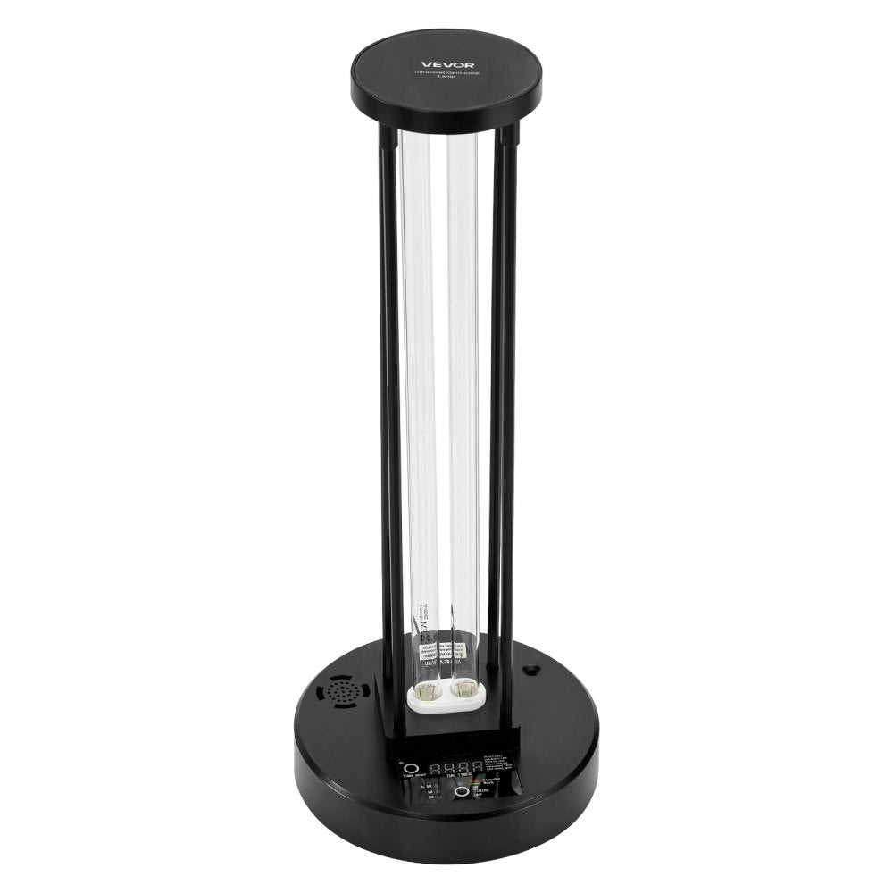 VEVOR UV Light, 36W Ultraviolet Lamp with Ozone Purifier, UVC Lamp with 30/60/120 Minutes 3-Gear Timer and Remote Control, for Room up to 400 sqft, UVO Lights for Living Room, Bedroom, Hotel, School