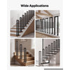VEVOR Handrails for Outdoor Steps, 1 Step U-Shape Stair Hand Rail Kit Black, Stair Rails for Seniors, Concrete Steps, Porch and Deck, Heavy-Duty Galvanized Steel Stylish Railings w/ Decorative Covers