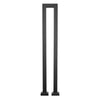 VEVOR Handrails for Outdoor Steps, 1 Step U-Shape Stair Hand Rail Kit Black, Stair Rails for Seniors, Concrete Steps, Porch and Deck, Heavy-Duty Galvanized Steel Stylish Railings w/ Decorative Covers