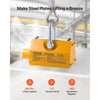 VEVOR Permanent Magnetic Lifter, 880 lbs Pulling Capacity, Heavy Duty N42 Neodymium Lifting Magnet with Release Handle and Steel Hook, Used in Shop Crane and Hoist, for Lifting Plate Steel, Board