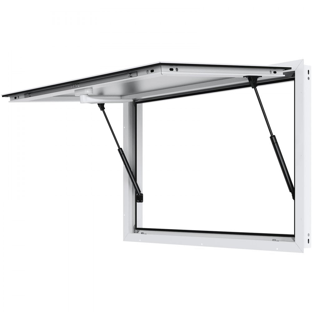 VEVOR Concession Window for Food Truck, 36"x24" Aluminum Alloy Food Truck Service Window, Up to 85 Degrees Stand Serving Window with Awning Door & Drag Hook,  for Food Trucks Concession Trailers