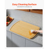 VEVOR Noodle Board Stove Cover, Stove Top Cover Board for Gas Burner & Electric Stove, Bamboo Wood Cutting Board with Juice Grooves, RV Stovetop/ Kitchen Sink Cover for Counter Space & Tray, Natural