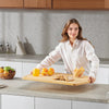 VEVOR Noodle Board Stove Cover, Stove Top Cover Board for Gas Burner & Electric Stove, Bamboo Wood Cutting Board with Juice Grooves, RV Stovetop/ Kitchen Sink Cover for Counter Space & Tray, Natural