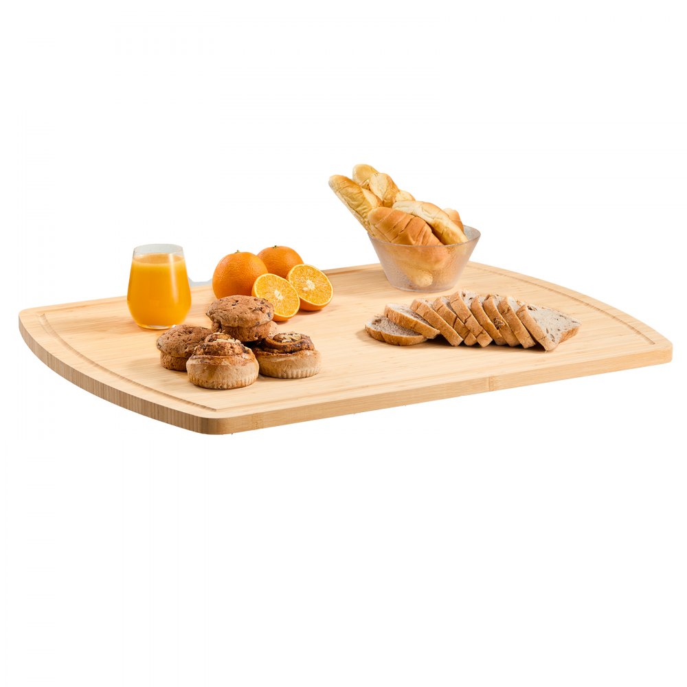 VEVOR Noodle Board Stove Cover, Stove Top Cover Board for Gas Burner & Electric Stove, Bamboo Wood Cutting Board with Juice Grooves, RV Stovetop/ Kitchen Sink Cover for Counter Space & Tray, Natural