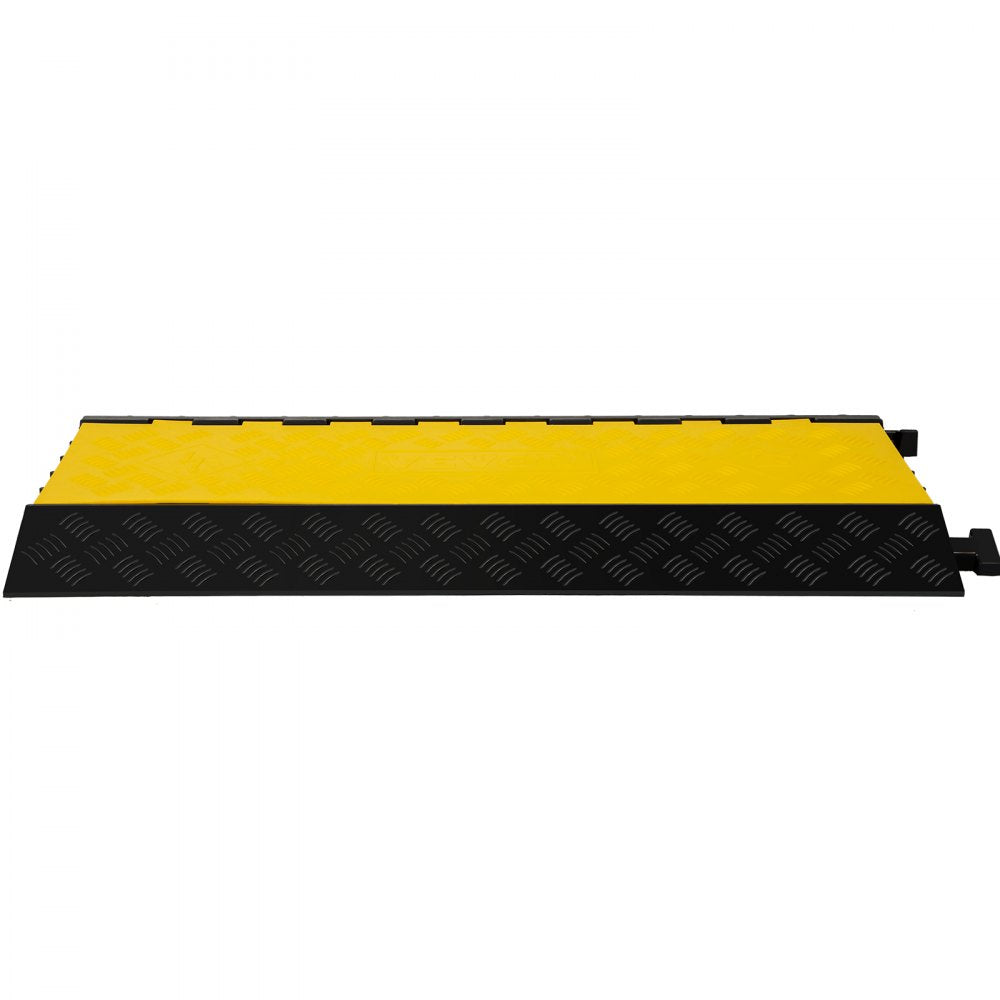 VEVOR 5 Channel Cable Protectors Extreme Rubber Cable Ramps Heavy Duty Protective Cable Wire Cord Ramp Driveway Rubber Traffic Speed Bumps Cable Protector (5-Channel, 1Pack-18000Lb)