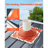 VEVOR Roof Pipe Flashing Boot, Fit Pipe OD 10" to 18", Flexible Silicone Roofing Jack Pipe Flashing, High Temp -101℉ to 437℉, Endurable Square Metal Base, for Chimney, Wood Stove & Outdoor Vent Pipes