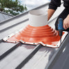 VEVOR Roof Pipe Flashing Boot, Fit Pipe OD 10" to 18", Flexible Silicone Roofing Jack Pipe Flashing, High Temp -101℉ to 437℉, Endurable Square Metal Base, for Chimney, Wood Stove & Outdoor Vent Pipes