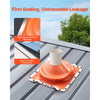 VEVOR 2Pcs Roof Pipe Flashing Boots, Fit Pipe OD 6-3/4" to 14", Flexible Silicone Roofing Jack Pipe Flashing, High Temp -101℉ to 437℉, Square Metal Base, for Chimney, Wood Stove & Outdoor Vent Pipes