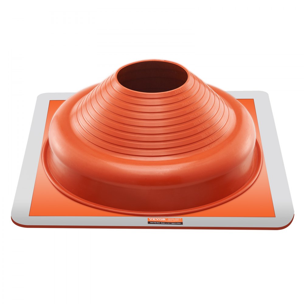 VEVOR 2Pcs Roof Pipe Flashing Boots, Fit Pipe OD 6-3/4" to 14", Flexible Silicone Roofing Jack Pipe Flashing, High Temp -101℉ to 437℉, Square Metal Base, for Chimney, Wood Stove & Outdoor Vent Pipes