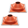 VEVOR 2Pcs Roof Pipe Flashing Boots, Fit Pipe OD 6-3/4" to 14", Flexible Silicone Roofing Jack Pipe Flashing, High Temp -101℉ to 437℉, Square Metal Base, for Chimney, Wood Stove & Outdoor Vent Pipes