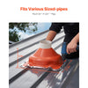 VEVOR 2 PCs Roof Pipe Flashing Boots, Fit Pipe OD 6-1/4" - 11-3/4", Flexible Silicone Roofing Jack Pipe Flashing, High Temp -101℉ - 437℉, Square Metal Base, for Chimney, Wood Stove & Outdoor Vent Pipe