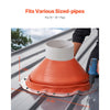 VEVOR Roof Pipe Flashing Boot, Fit Pipe OD 10" to 19", Flexible Silicone Roofing Jack Pipe Flashing, High Temp -101℉ to 437℉, Lasting Round Red Metal Base, for Chimney, Wood Stove & Outdoor Vent Pipe
