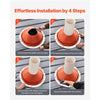 VEVOR Roof Pipe Flashing Boot, Fit Pipe OD 10" to 19", Flexible Silicone Roofing Jack Pipe Flashing, High Temp -101℉ to 437℉, Lasting Round Red Metal Base, for Chimney, Wood Stove & Outdoor Vent Pipe