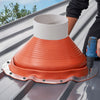 VEVOR Roof Pipe Flashing Boot, Fit Pipe OD 10" to 19", Flexible Silicone Roofing Jack Pipe Flashing, High Temp -101℉ to 437℉, Lasting Round Red Metal Base, for Chimney, Wood Stove & Outdoor Vent Pipe