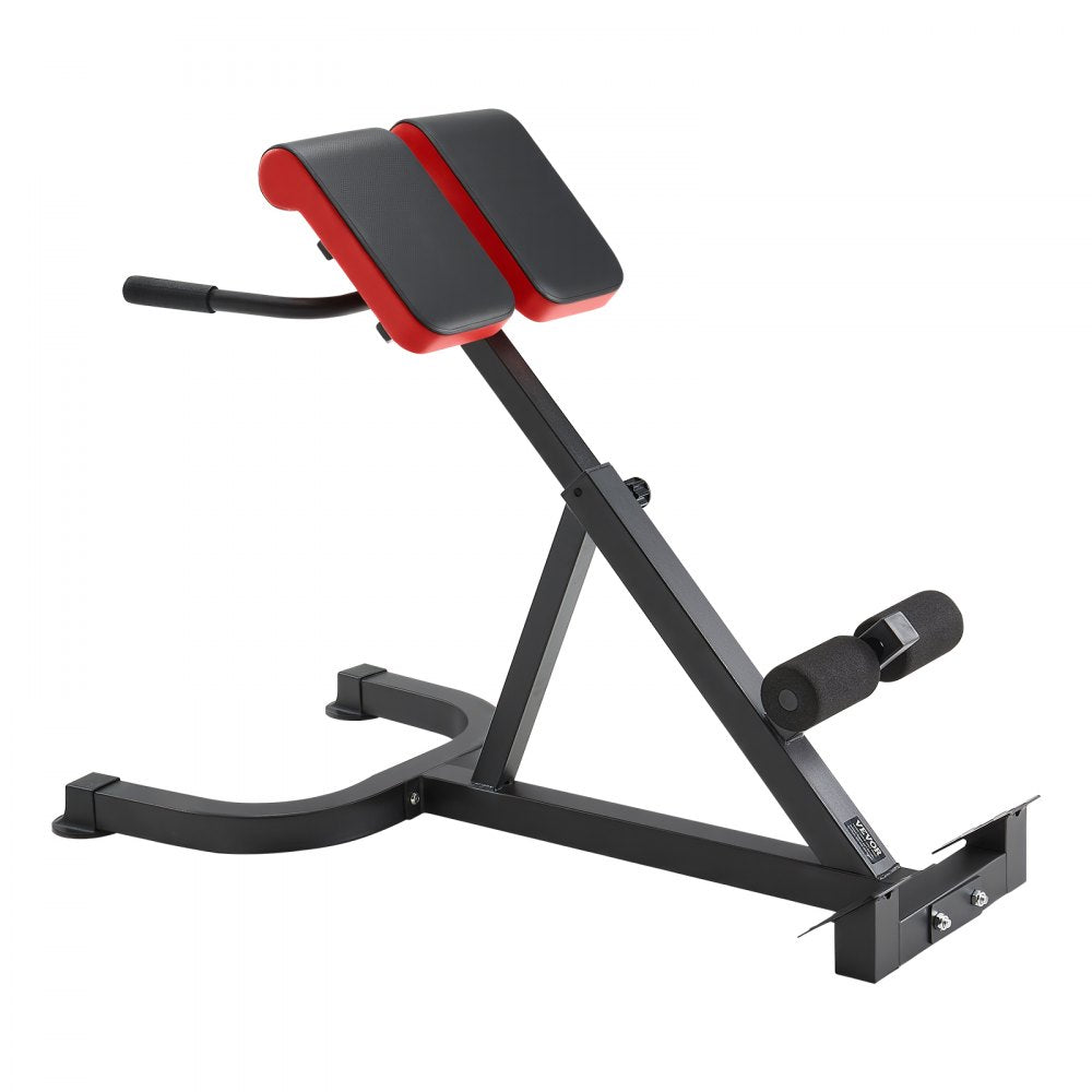 VEVOR Roman Chair Hyperextension Bench, 300 lbs Adjustable Extension Machine, Multi-Function Exercise Equipment for Glute, Hamstring, Lower Back, and Ab Workout, Fitness Weight Bench for Home Gym