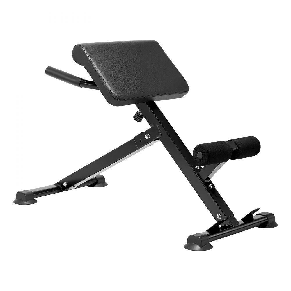 VEVOR Roman Chair Hyperextension Bench, 250 lbs Adjustable & Foldable Extension Machine, Multi-Function Exercise Equipment for Glute, Hamstring, Back, and Ab Workout, Fitness Weight Bench for Home Gym
