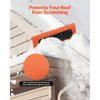 VEVOR Snow Roof Rake, 17.7 in Foam Blade, 7.3-18.4 ft Adjustable Roof Snow Scraper, Extension Tubes & Non-Slip Handle, Lightweight Snows Removal Tool for House Leaves Debris Clearing
