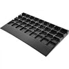 VEVOR Rubber Threshold Ramp, 2.6\" Rise Threshold Ramp Doorway, 3 Channels Cord Cover Rubber Solid Threshold Ramp, Rubber Angled Entry Rated 2202 Lbs Load Capacity for Wheelchair and Scooter