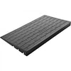 VEVOR Rubber Threshold Ramp, 2.6\" Rise Threshold Ramp Doorway, 3 Channels Cord Cover Rubber Solid Threshold Ramp, Rubber Angled Entry Rated 2202 Lbs Load Capacity for Wheelchair and Scooter