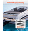 VEVOR Boat Ladder, 3 Steps, Stainless Steel Telescoping Folding Swim Deck Ladder for Rear Entry Inboard, Heavy Duty 600 lbs Capacity with Wide Anti-Slip Steps, for Outboards, Yacht, Pontoon Boats