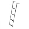 VEVOR Boat Ladder, 4 Steps, Stainless Steel Telescoping Folding Swim Deck Ladder for Rear Entry Inboard, Heavy Duty 900 lbs Capacity with Wide Anti-Slip Steps, for Outboards, Yacht, Pontoon Boats