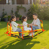 VEVOR Kids Seesaw, 200 lbs Load Capacity, Metal Rocking Teeter Totter with Handles, Toddler Seesaw for Children Aged 3+, Kids Outdoor Playground Equipment for Lawn, Backyard, Playground, 2 Seats