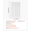 VEVOR No Hook Shower Curtain, 2-in-1 Waterproof Waffle Weave Shower Curtains, 240 GSM Curtain with Snap-in Liner, See-Through Window, and Magnets, for Bathroom Showers & Bath Tubs, 74x71 in (White)