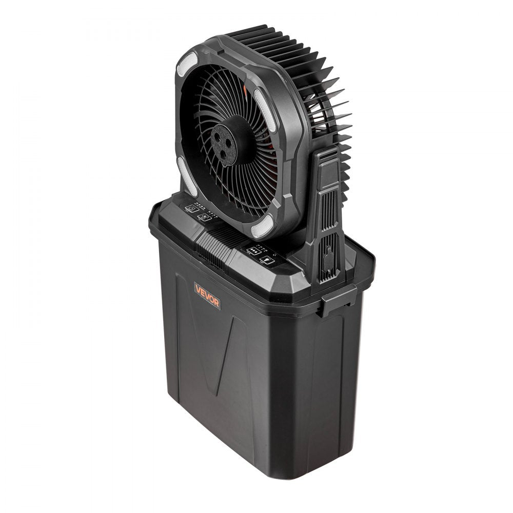 VEVOR Misting Fan, More than 2700RPM Motor Mister Fan, Mister Cooling Fans with 2.38 gal Water Tank, 10000mAh Battery, 4-Speed Wind & 5 Lighting Modes, Water Cooling Fans for Indoor, Outdoor, Patio