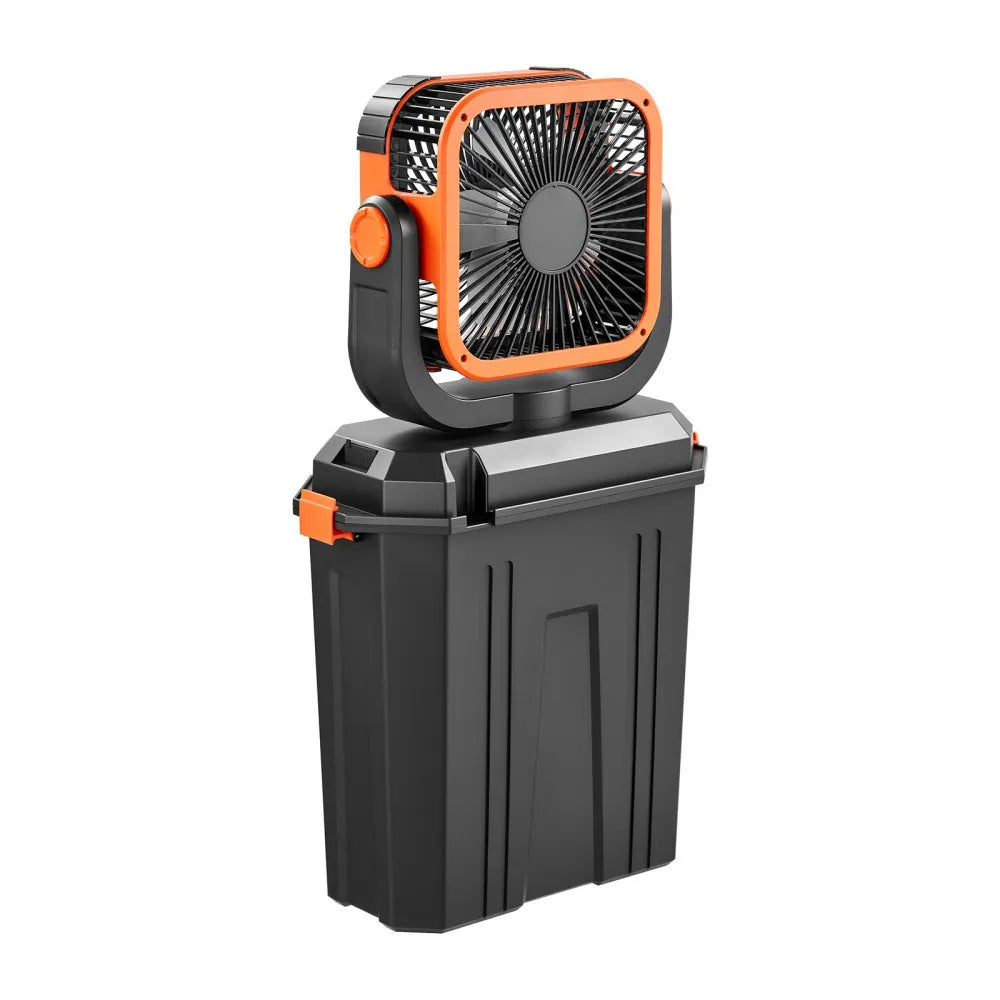 VEVOR Misting Fan, 2400RPM Motor Camping Misting Fan, Mister Cooling Fans with 3.17 gal Water Tank, 20000mAh Battery, 4-Speed Wind & 3 Lighting Modes, Water Cooling Fans for Indoor, Outdoor, Patio