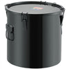 VEVOR Fryer Grease Bucket, 10 Gal Oil Disposal Caddy Stainless Steel Fryer Oil Bucket Rust-Proof Coating, Oil Transport Container with Lid, Lock Clips, Filter Bag for Hot Cooking Oil Filtering, Black