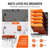 VEVOR File Wall Rack, One-Piece 6 Pockets Mesh Wall File Holder, Wall Mounted Magazine Mail Paper & Document Storage Folder, Metal Wall File Organizer with Nametag Label, for Office Home & School