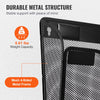VEVOR File Wall Rack, Three-Piece 1 Pocket Mesh Wall File Holder, Wall Mounted Magazine Mail Paper & Document Storage Folder, Metal Wall File Organizer with Nametag Label, for Office Home & School