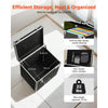 VEVOR Portable File Storage Box, 15.6 x 12.6 x 15 inch Internal Chest Size, Locking Mobile Business Case with Telescopic Handle, Hand pull File Case for Office Home, Offices, Hospitals, Banks
