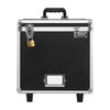 VEVOR Portable File Storage Box, 15.6 x 12.6 x 15 inch Internal Chest Size, Locking Mobile Business Case with Telescopic Handle, Hand pull File Case for Office Home, Offices, Hospitals, Banks